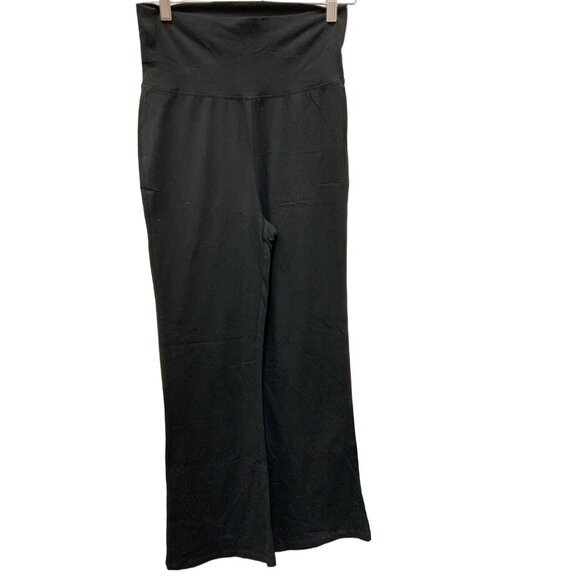 Zenana Black Fold Over Yoga Pants - Picture 2 of 3